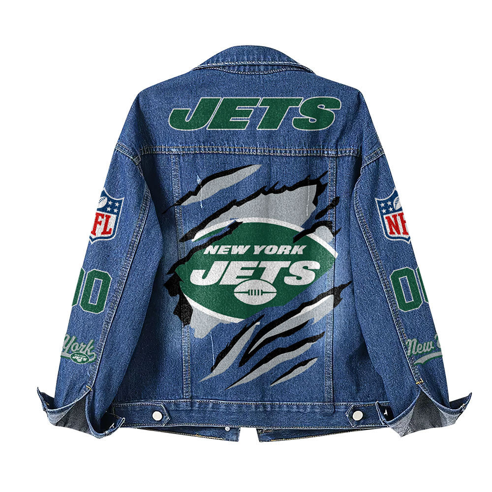 Ny.jets | Premium Iconic Streetwear Denim Jacket Nf1