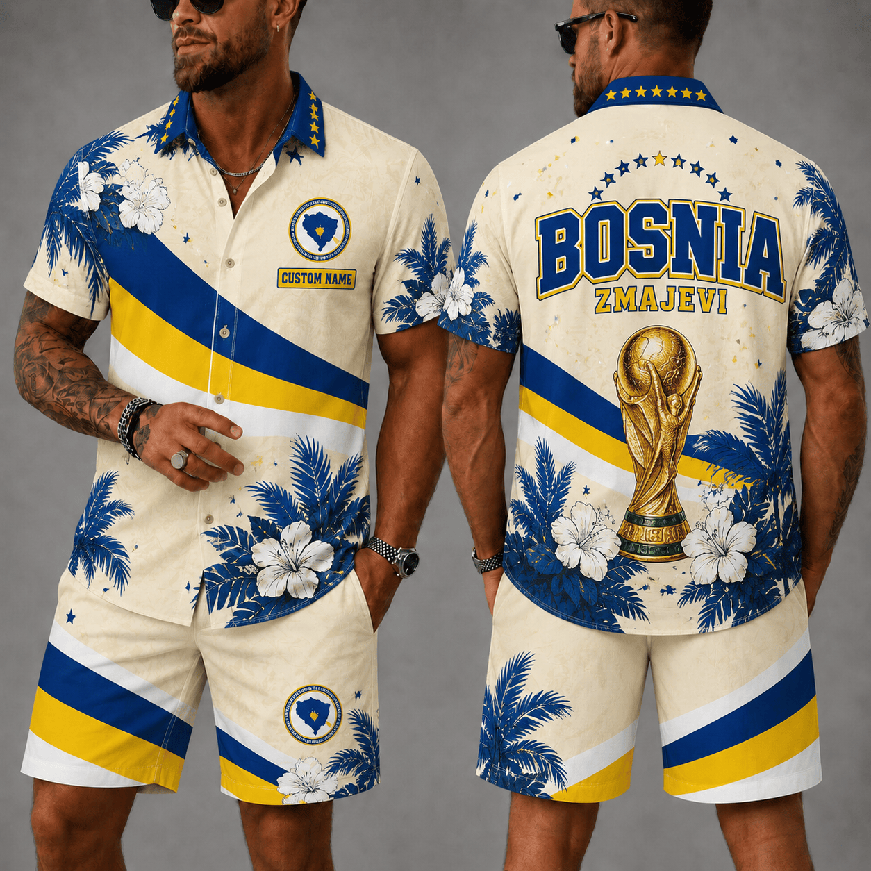 Bosnia And Herzegovina Wc 26 Hawaii Shorts Set