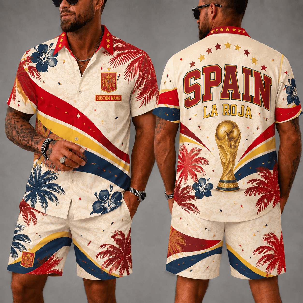 Spain Wc 26 Hawaii Shorts Set
