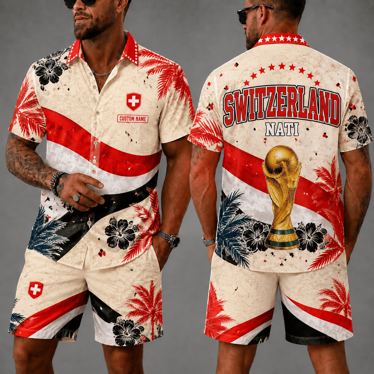 Switzerland Wc 26 Hawaii Shorts Set