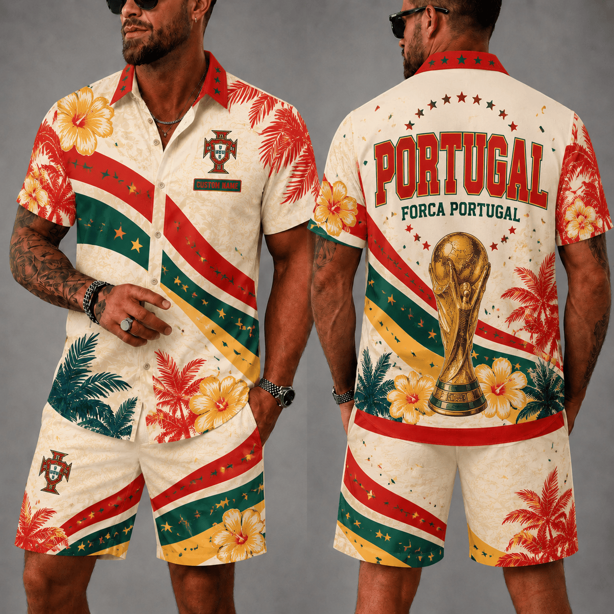 Portugal Wc 26 Hawaii Shorts Set