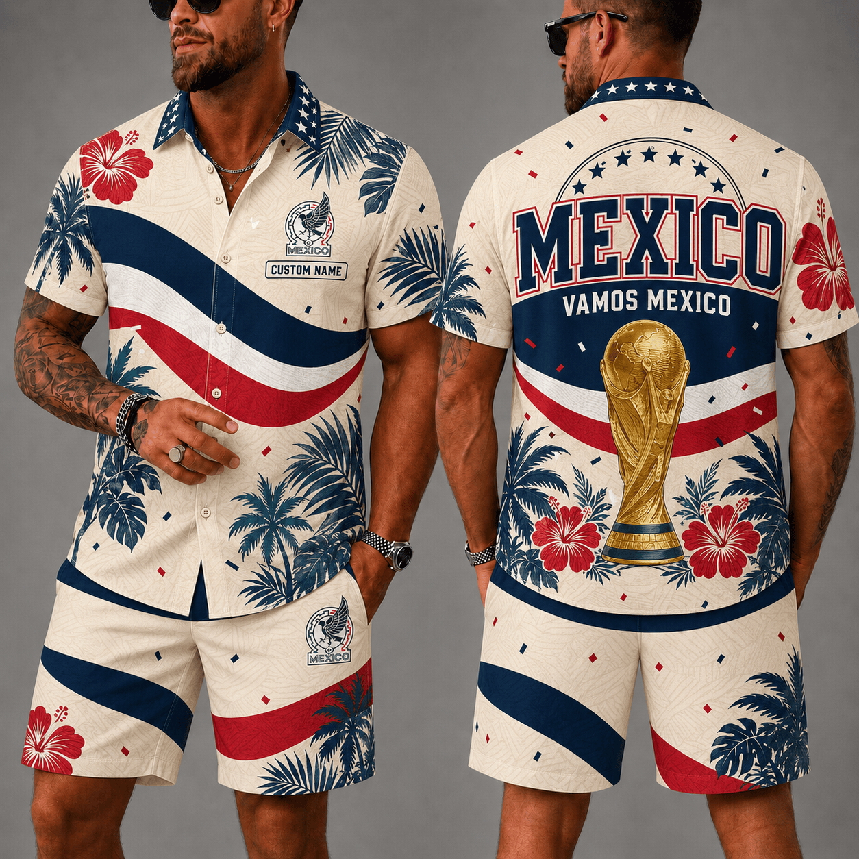 Mexico Wc 26 Hawaii Shorts Set