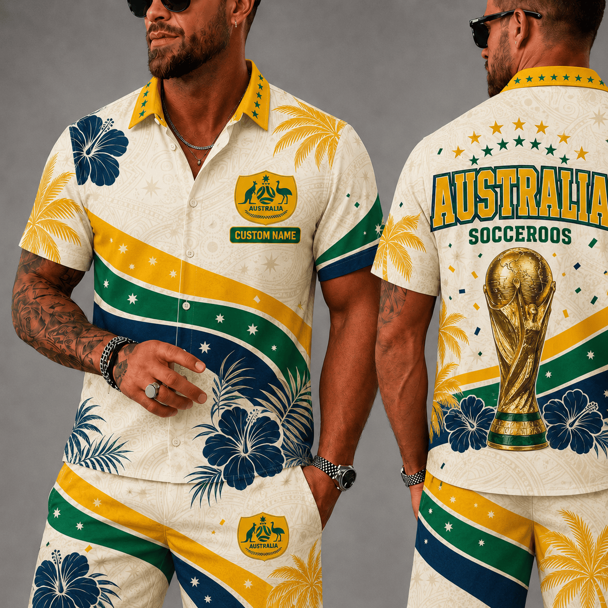 Australia Wc 26 Hawaii Shorts Set