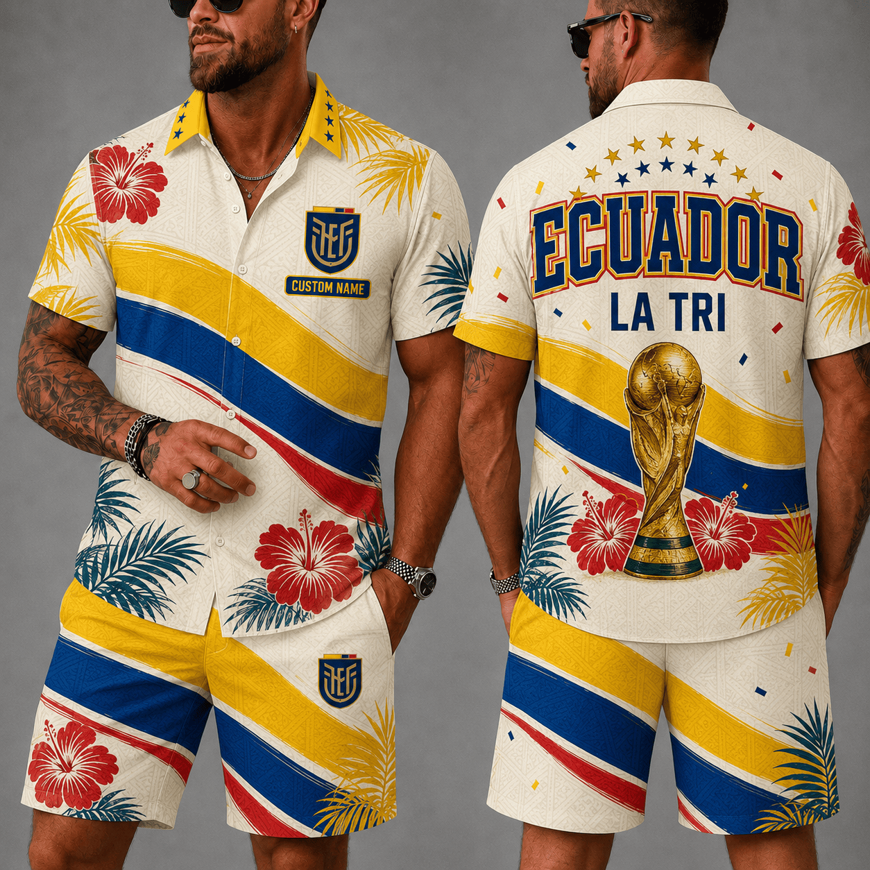 Ecuador Wc 26 Hawaii Shorts Set