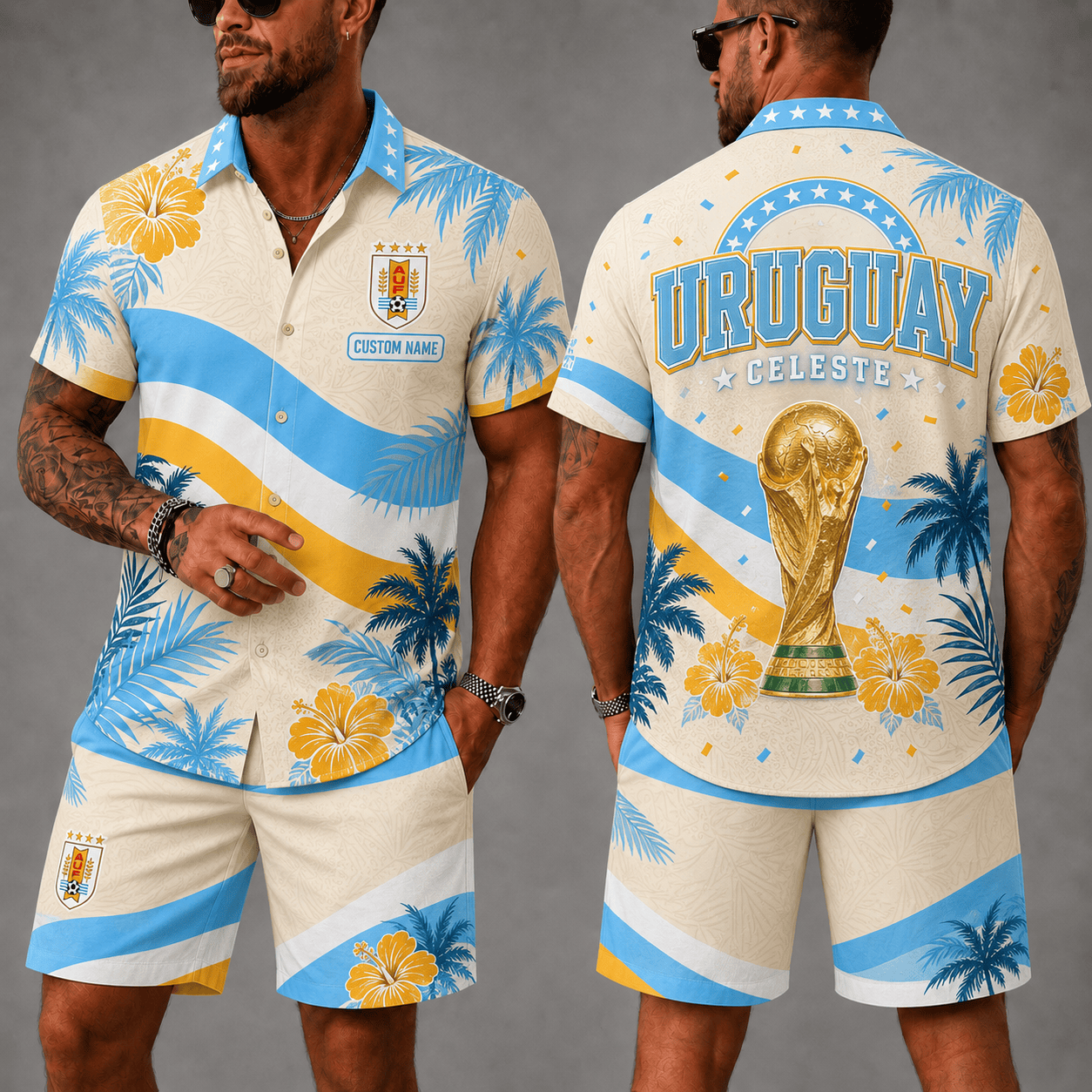 Uruguay Wc 26 Hawaii Shorts Set