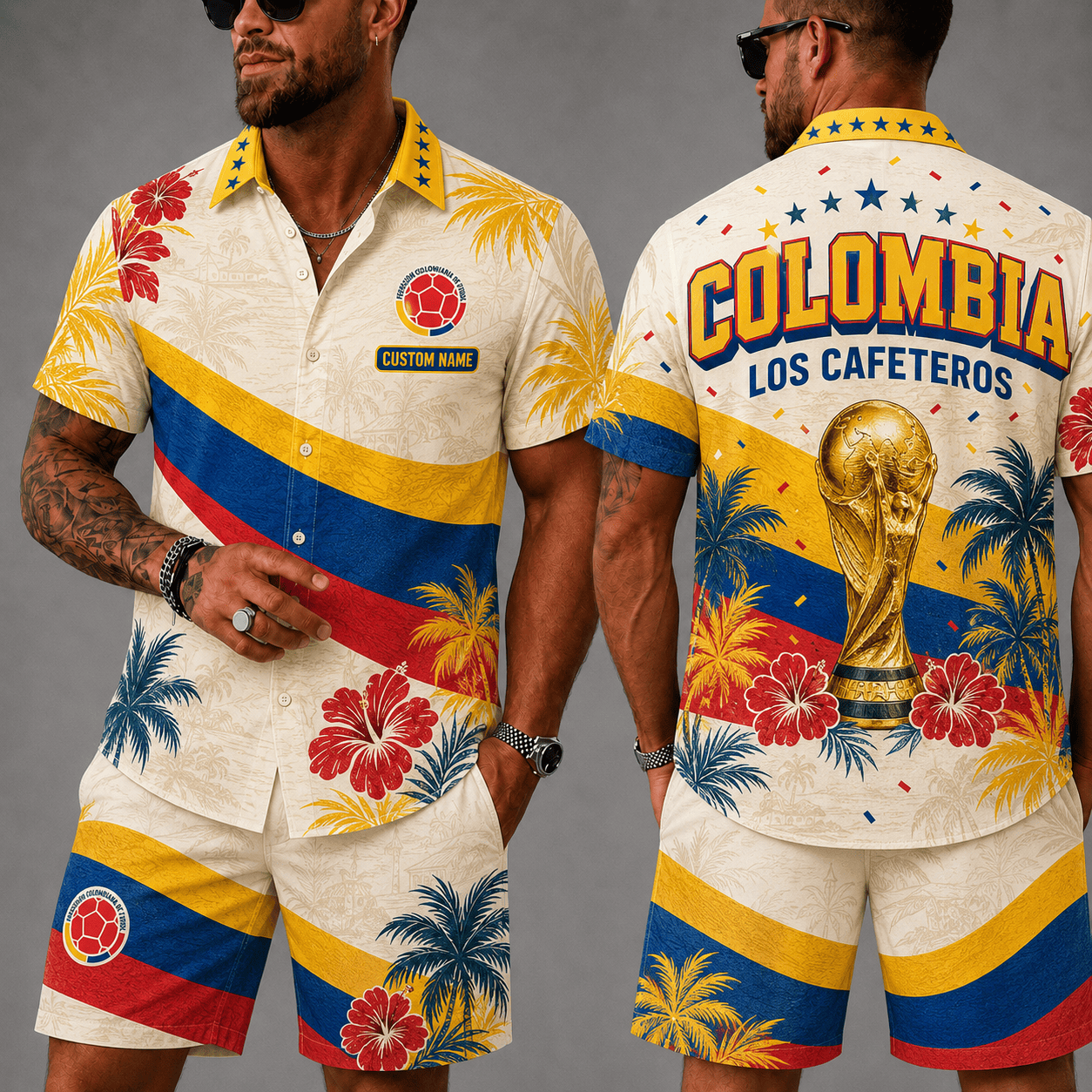 Colombia Wc 26 Hawaii Shorts Set