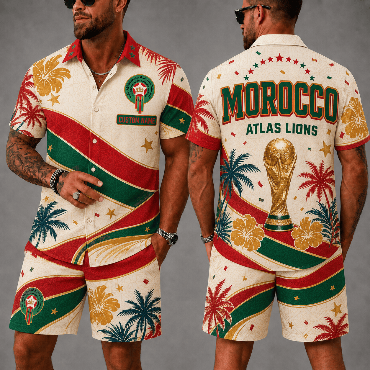 Morocco Wc 26 Hawaii Shorts Set