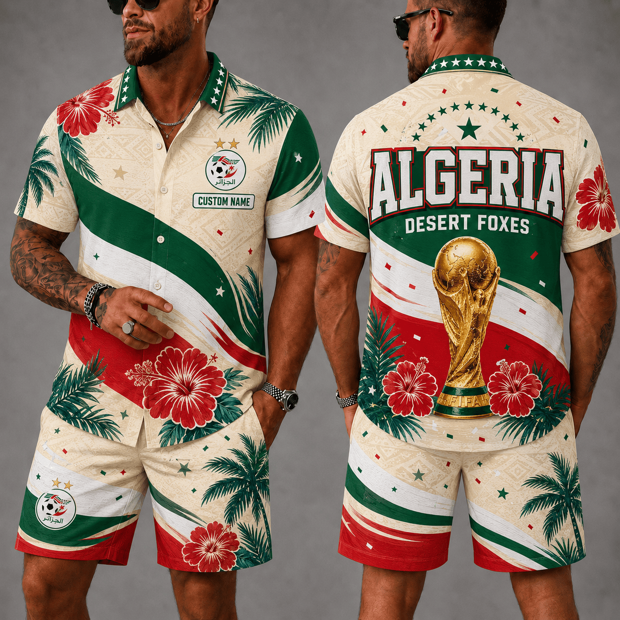 Algeria Wc 26 Hawaii Shorts Set