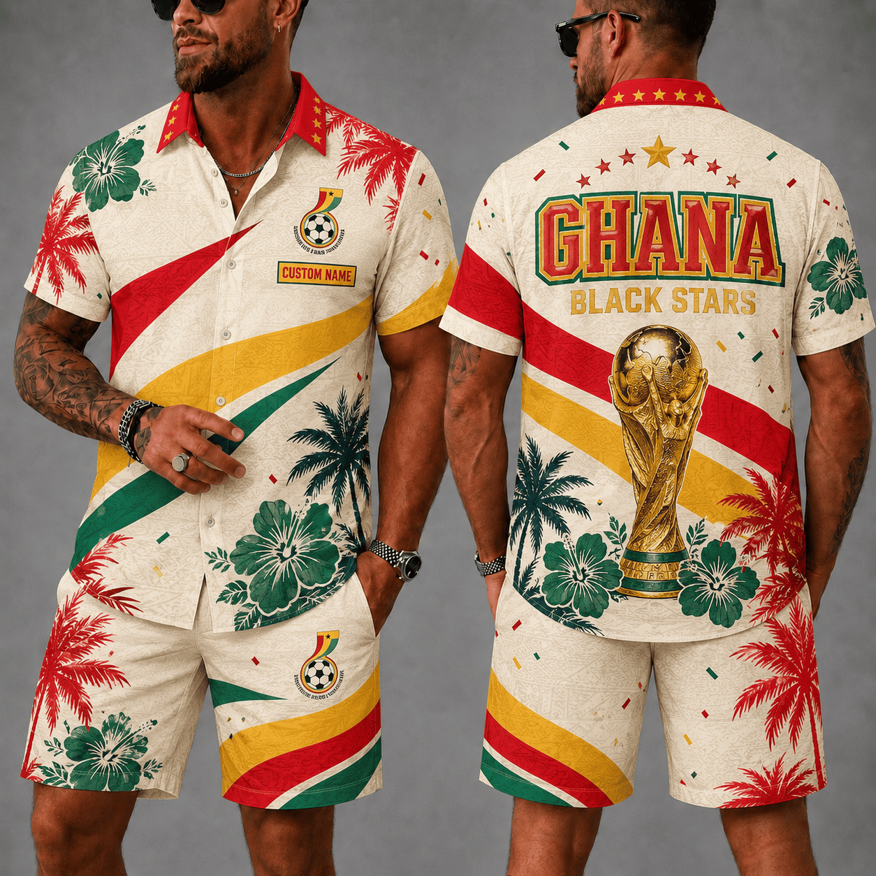 Ghana Wc 26 Hawaii Shorts Set