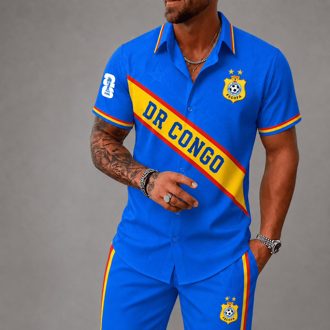 Dr Congo WC26 Hawaii Short Set Pvt023