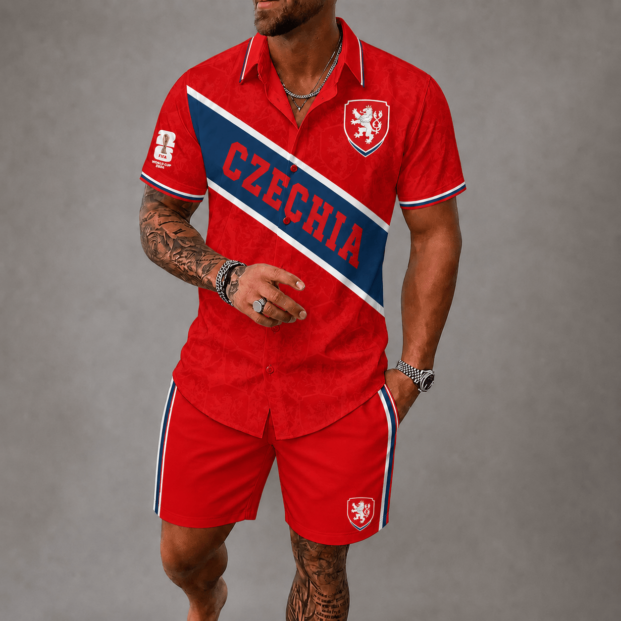 Czech Republic WC26 Hawaii Short Set Pvt023