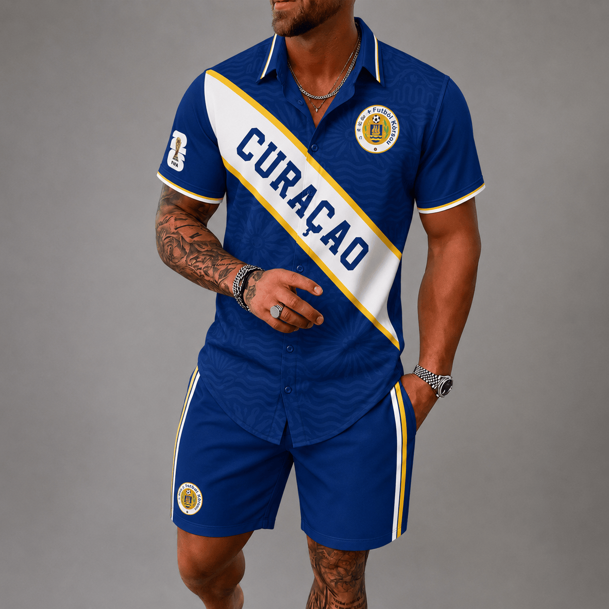 Curaçao WC26 Hawaii Short Set Pvt023