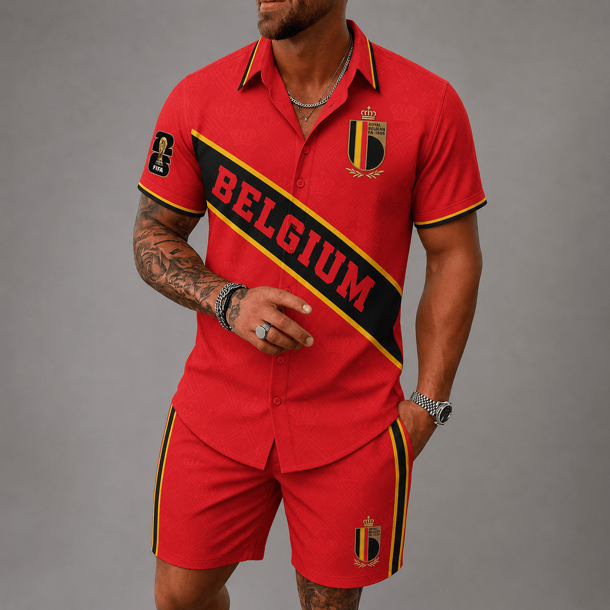 Belgium WC26 Hawaii Short Set Pvt023