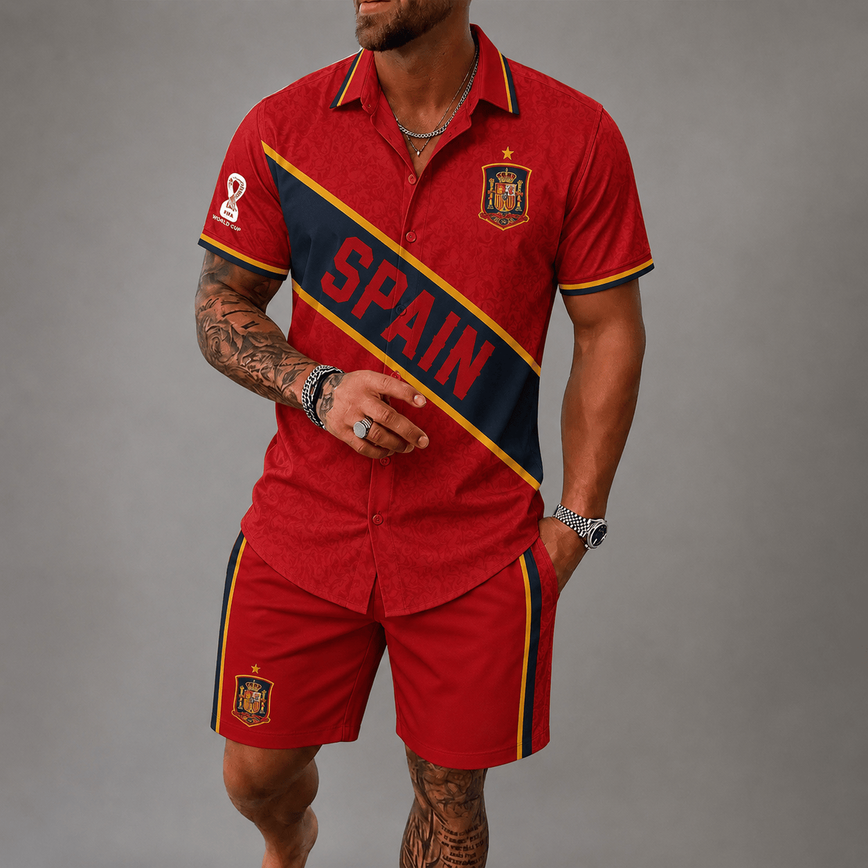 Spain WC26 Hawaii Short Set Pvt023