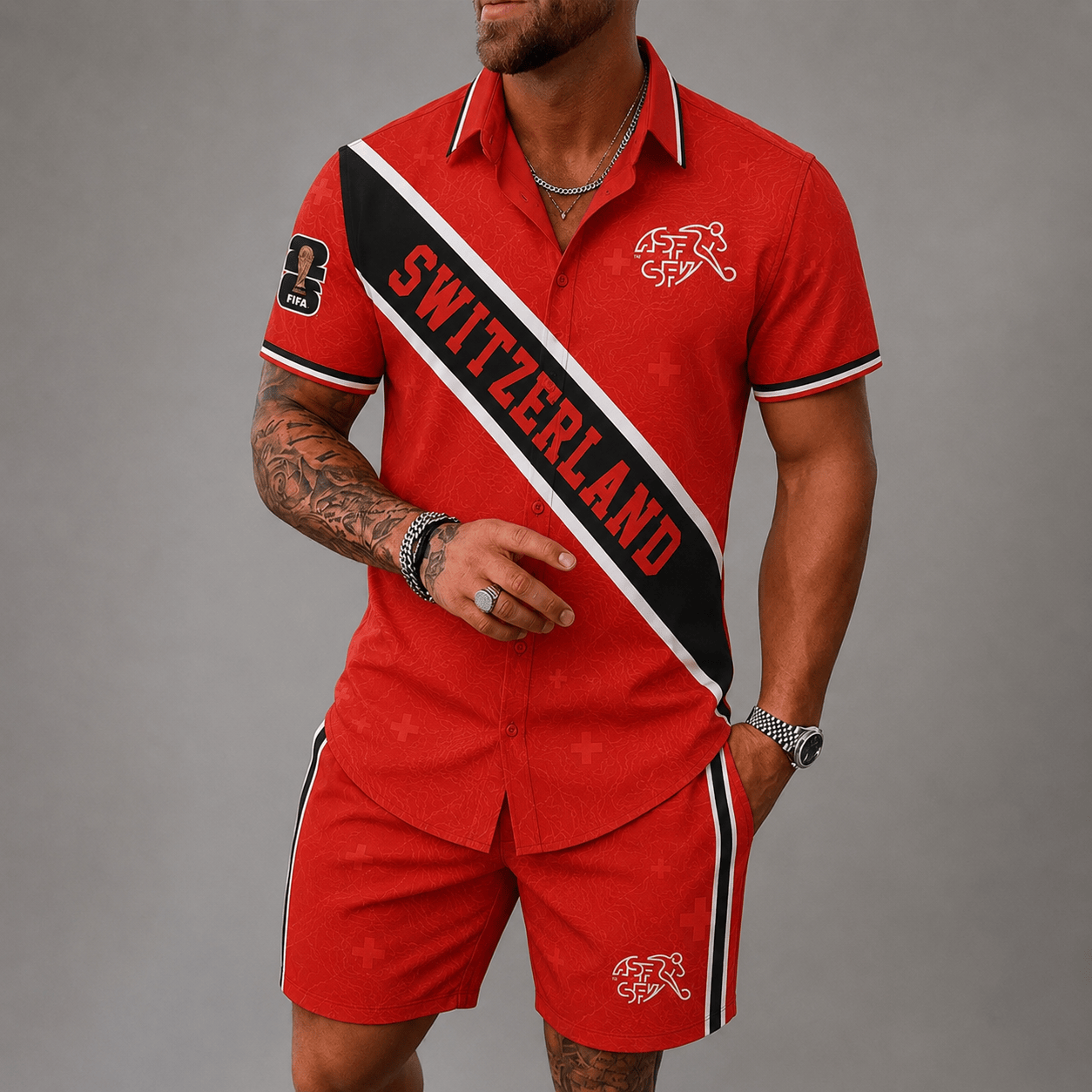 Switzerland WC26 Hawaii Short Set Pvt023