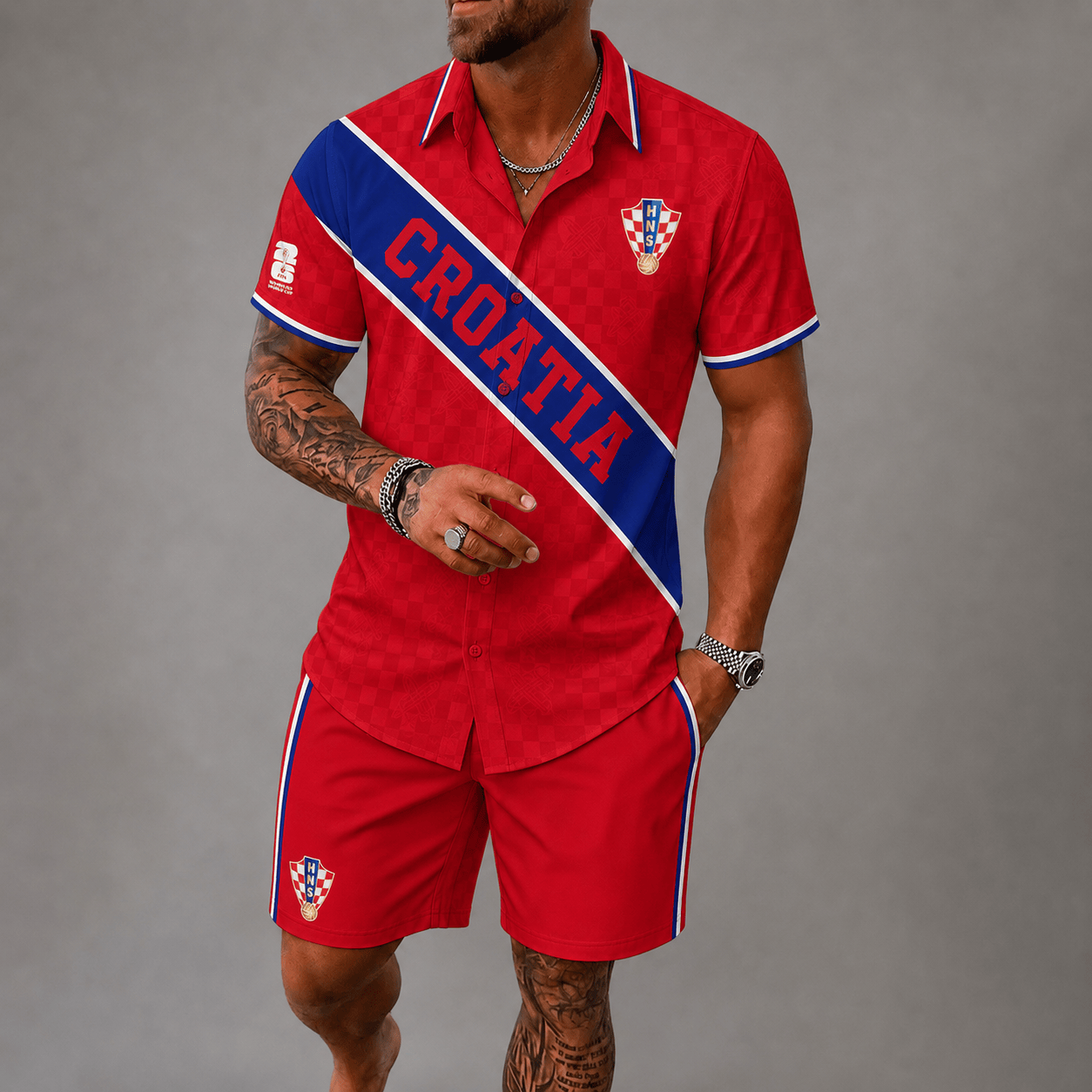 Croatia WC26 Hawaii Short Set Pvt023