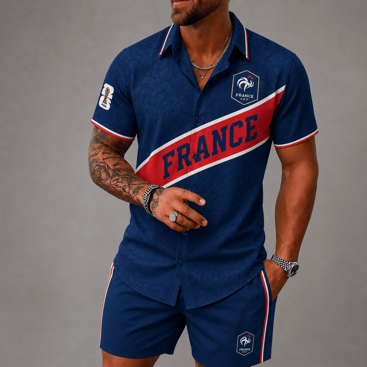 France WC26 Hawaii Short Set Pvt023