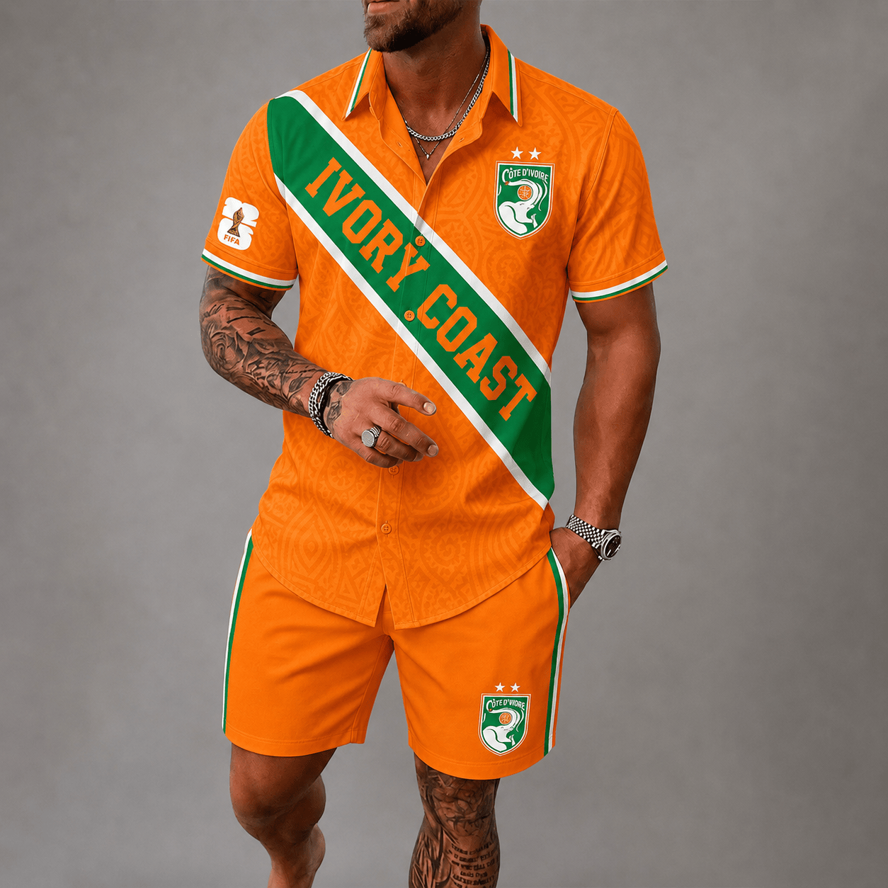 Ivory Coast WC26 Hawaii Short Set Pvt023