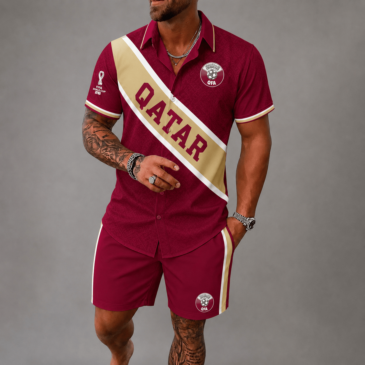 Qatar WC26 Hawaii Short Set Pvt023