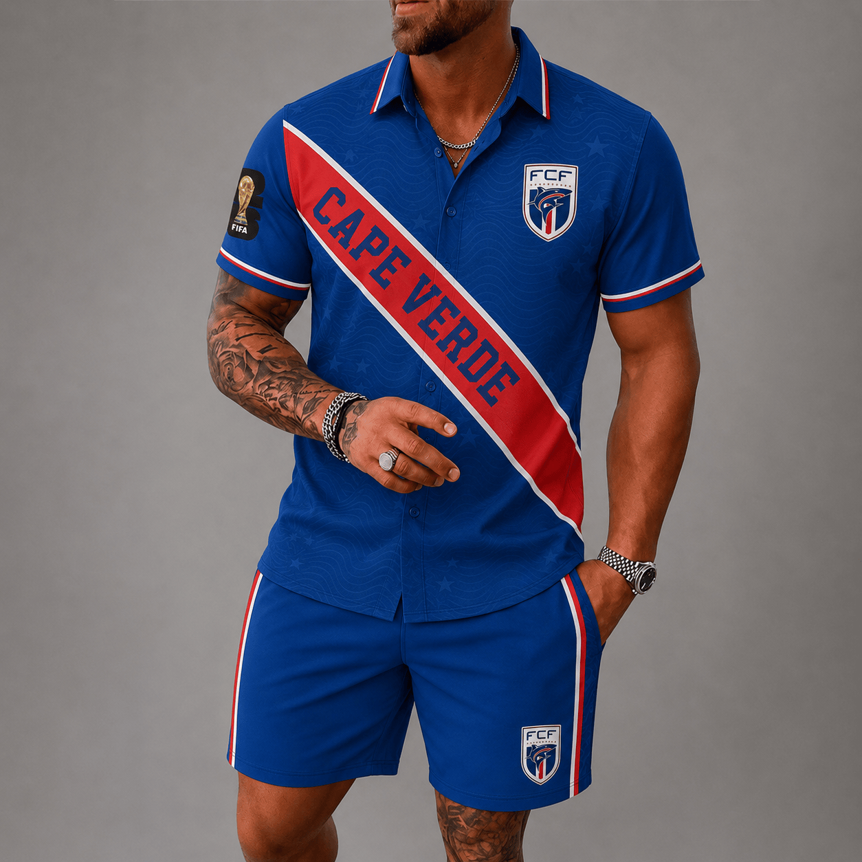 Cape Verde WC26 Hawaii Short Set Pvt023