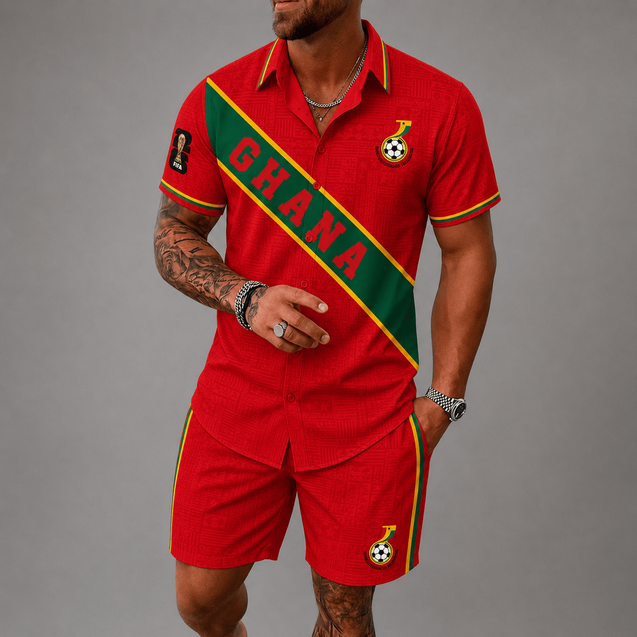 Ghana WC26 Hawaii Short Set Pvt023