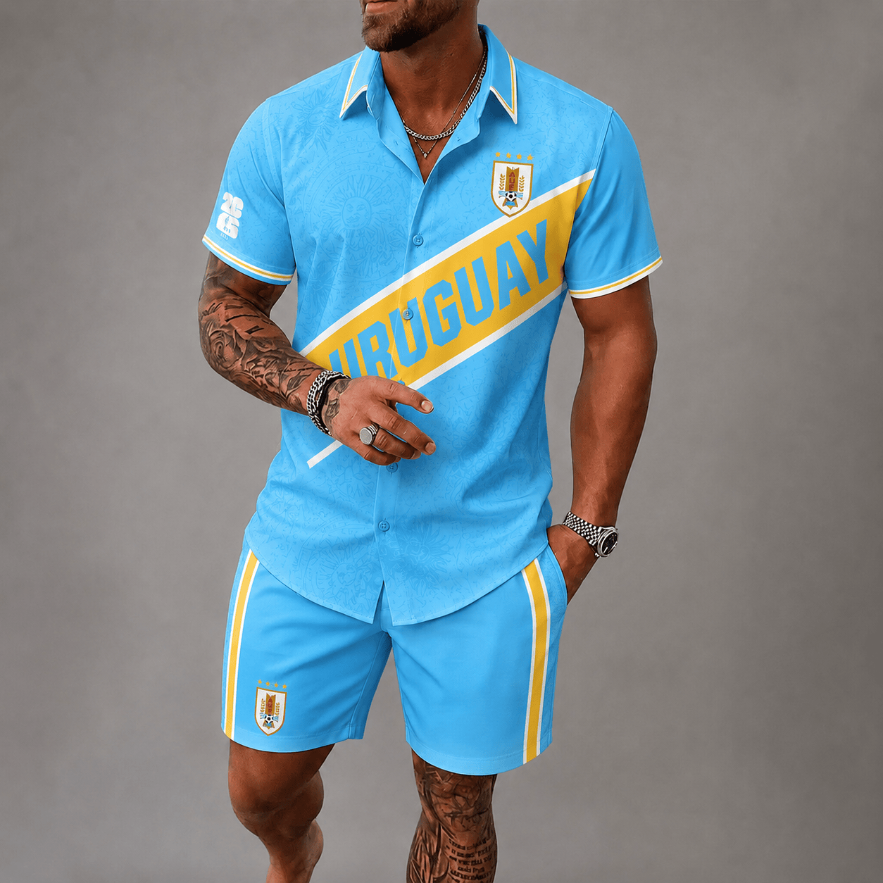 Uruguay WC26 Hawaii Short Set Pvt023