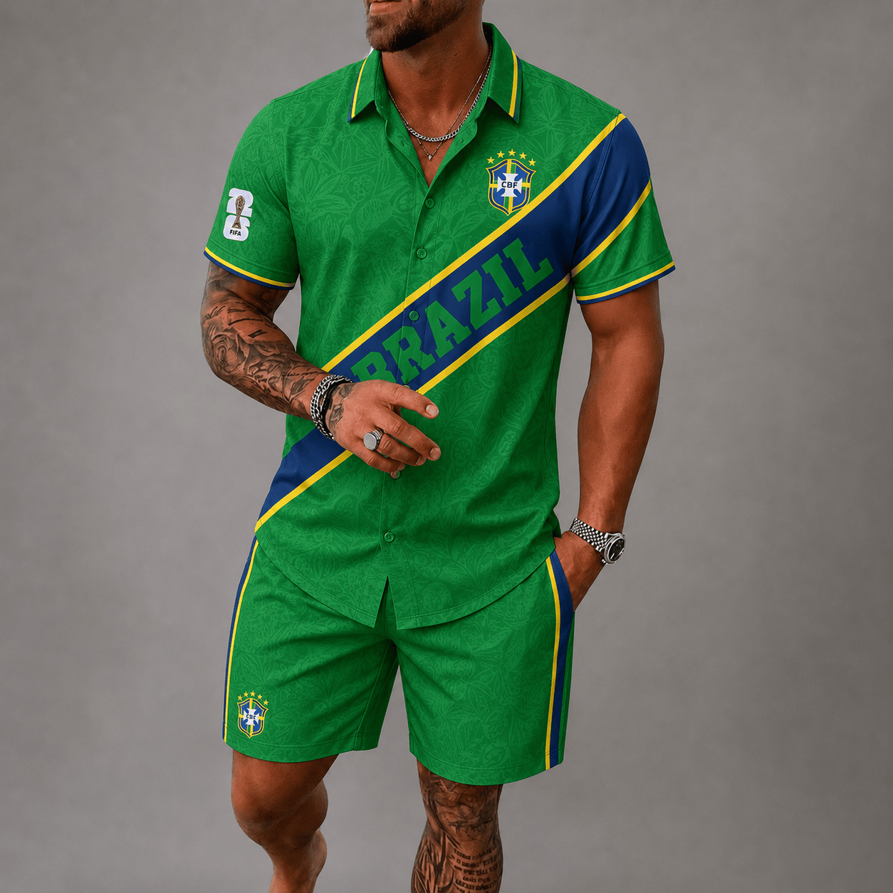 Brazil WC26 Hawaii Short Set Pvt023