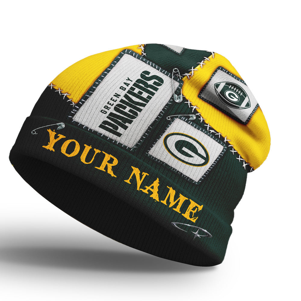 Gb.packers | Premium  Heritage Patch Beanie Hat Nf1