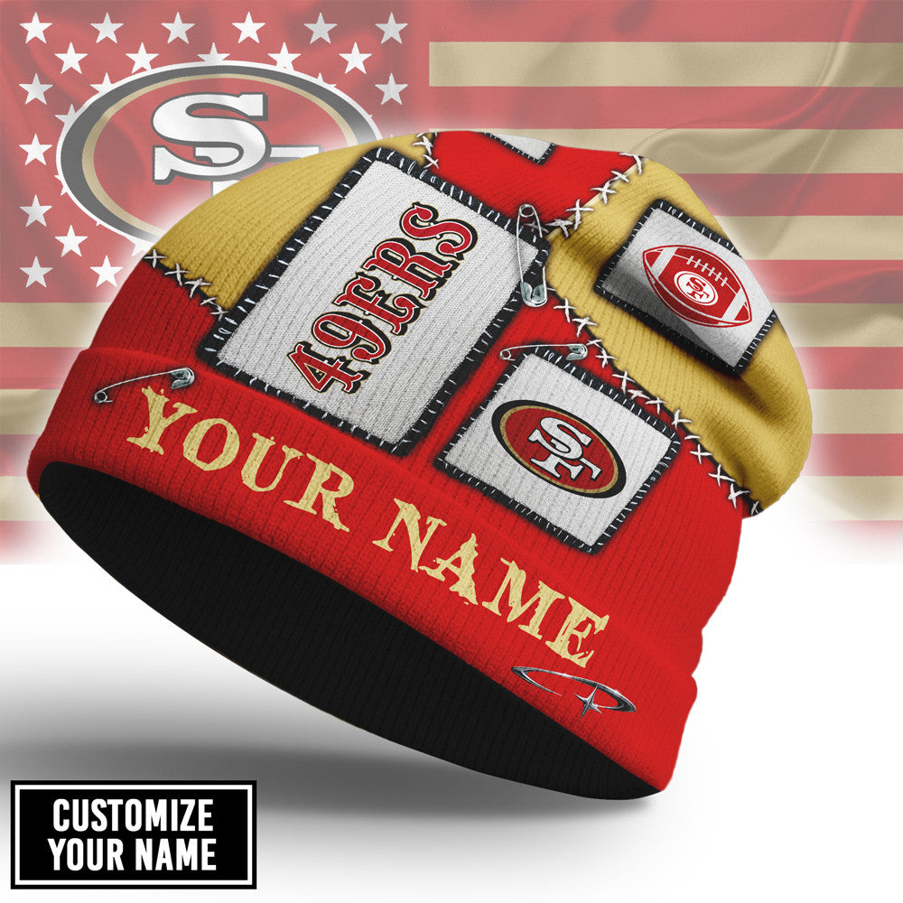 Sf.49ers | Premium  Heritage Patch Beanie Hat Nf1