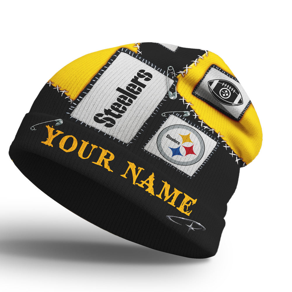 P.steelers | Premium  Heritage Patch Beanie Hat Nf1