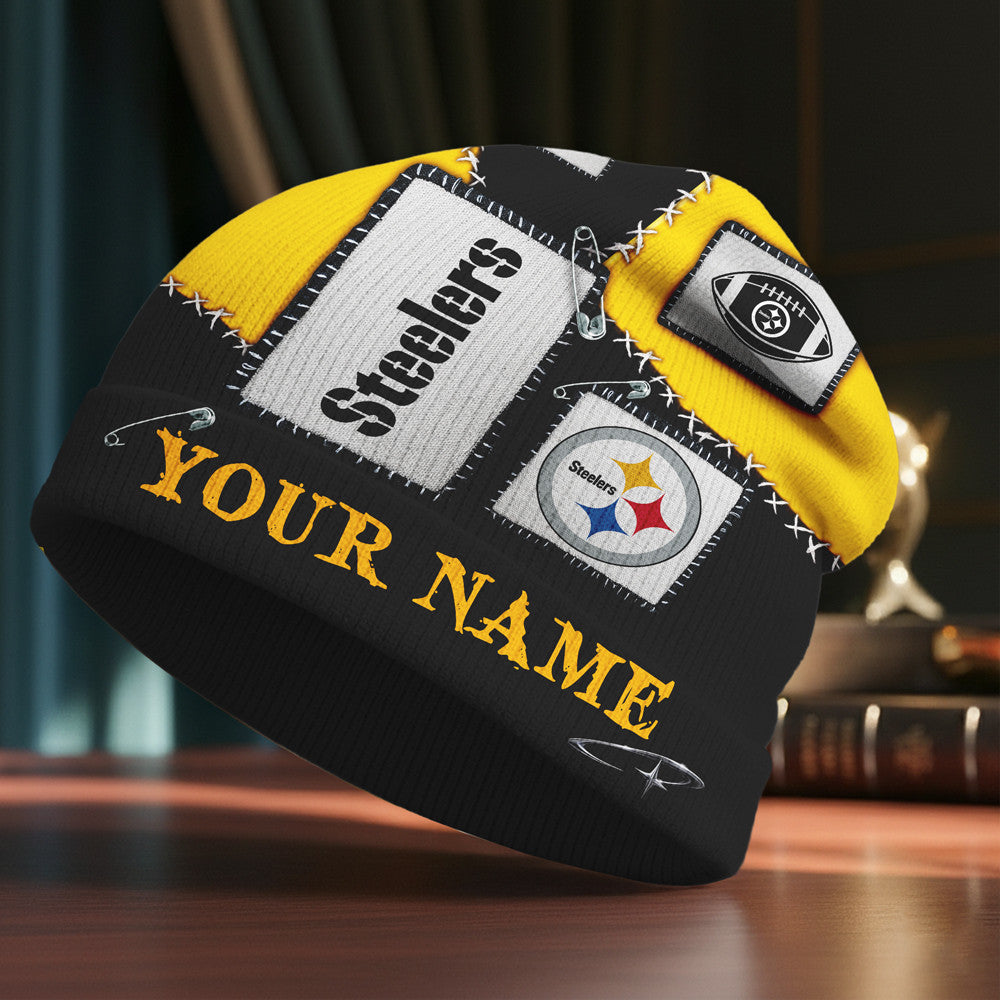 P.steelers | Premium  Heritage Patch Beanie Hat Nf1