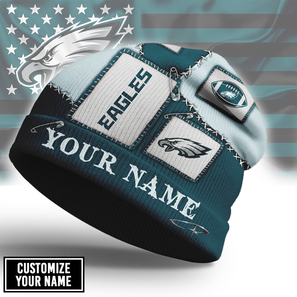 P.eagles | Premium  Heritage Patch Beanie Hat Nf1