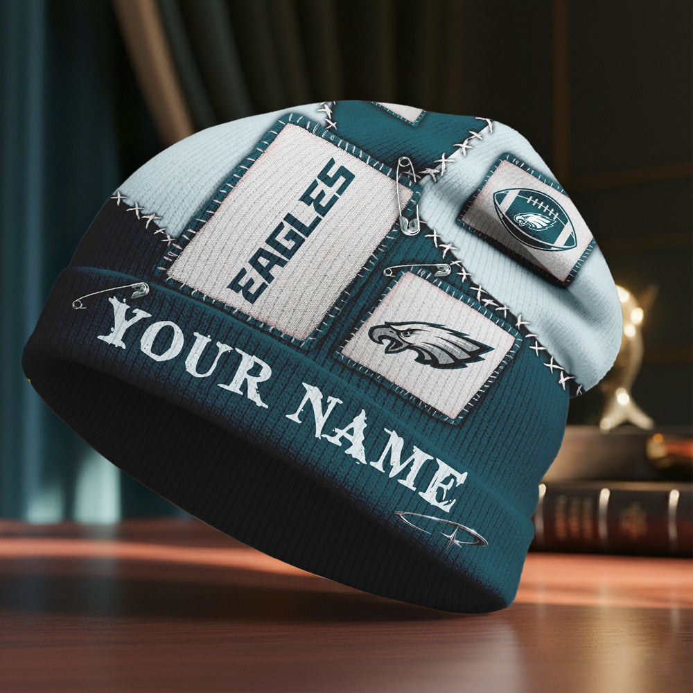 P.eagles | Premium  Heritage Patch Beanie Hat Nf1