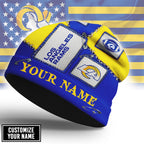 La.rams | Premium  Heritage Patch Beanie Hat Nf1