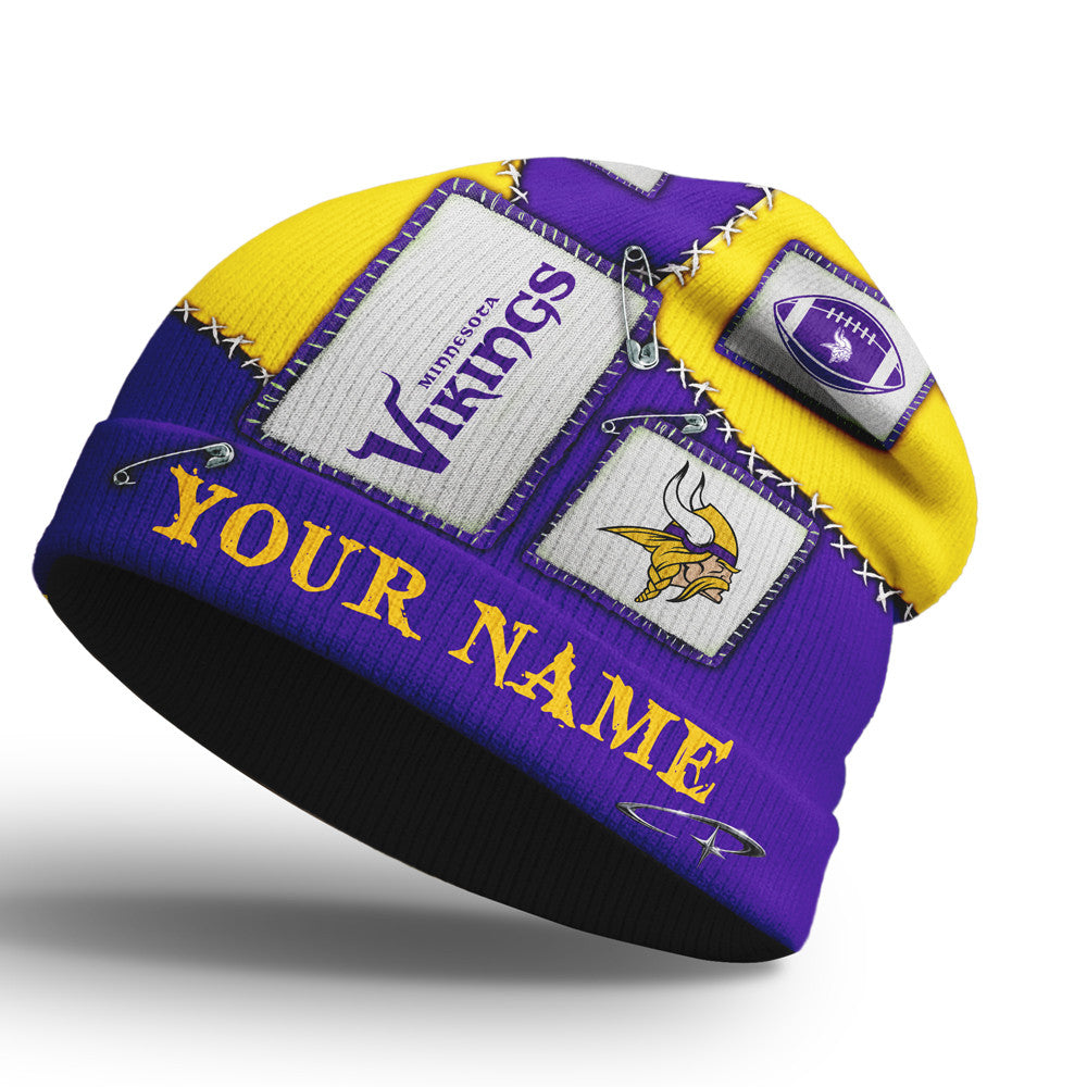 M.vikings | Premium  Heritage Patch Beanie Hat Nf1