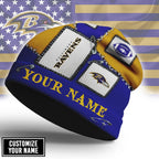 B.ravens | Premium  Heritage Patch Beanie Hat Nf1