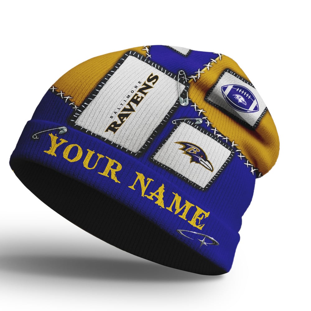 B.ravens | Premium  Heritage Patch Beanie Hat Nf1