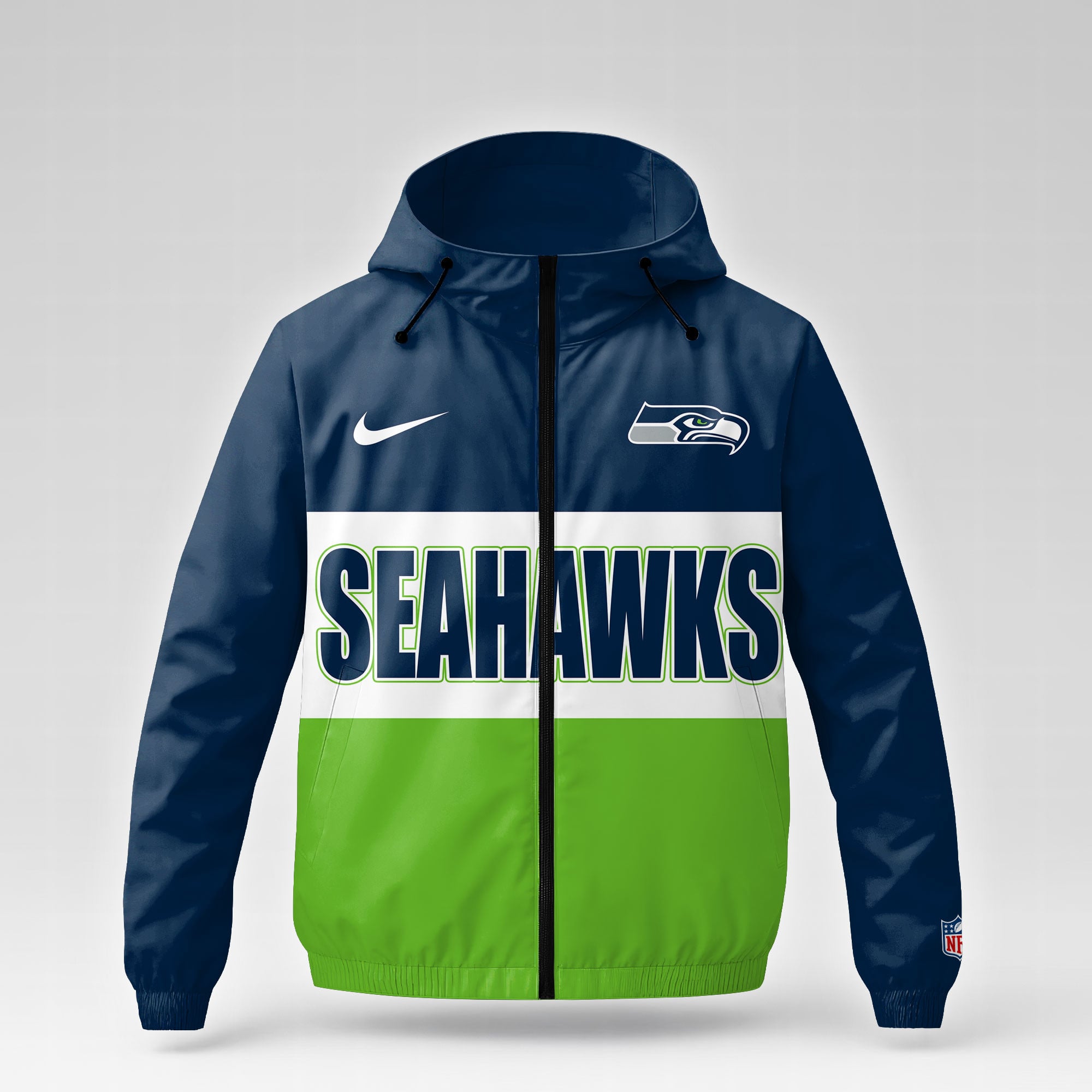 S.seahawks | Premium  Strength Through Christ Windbreaker Jacket Nf1