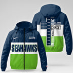 S.seahawks | Premium  Strength Through Christ Windbreaker Jacket Nf1