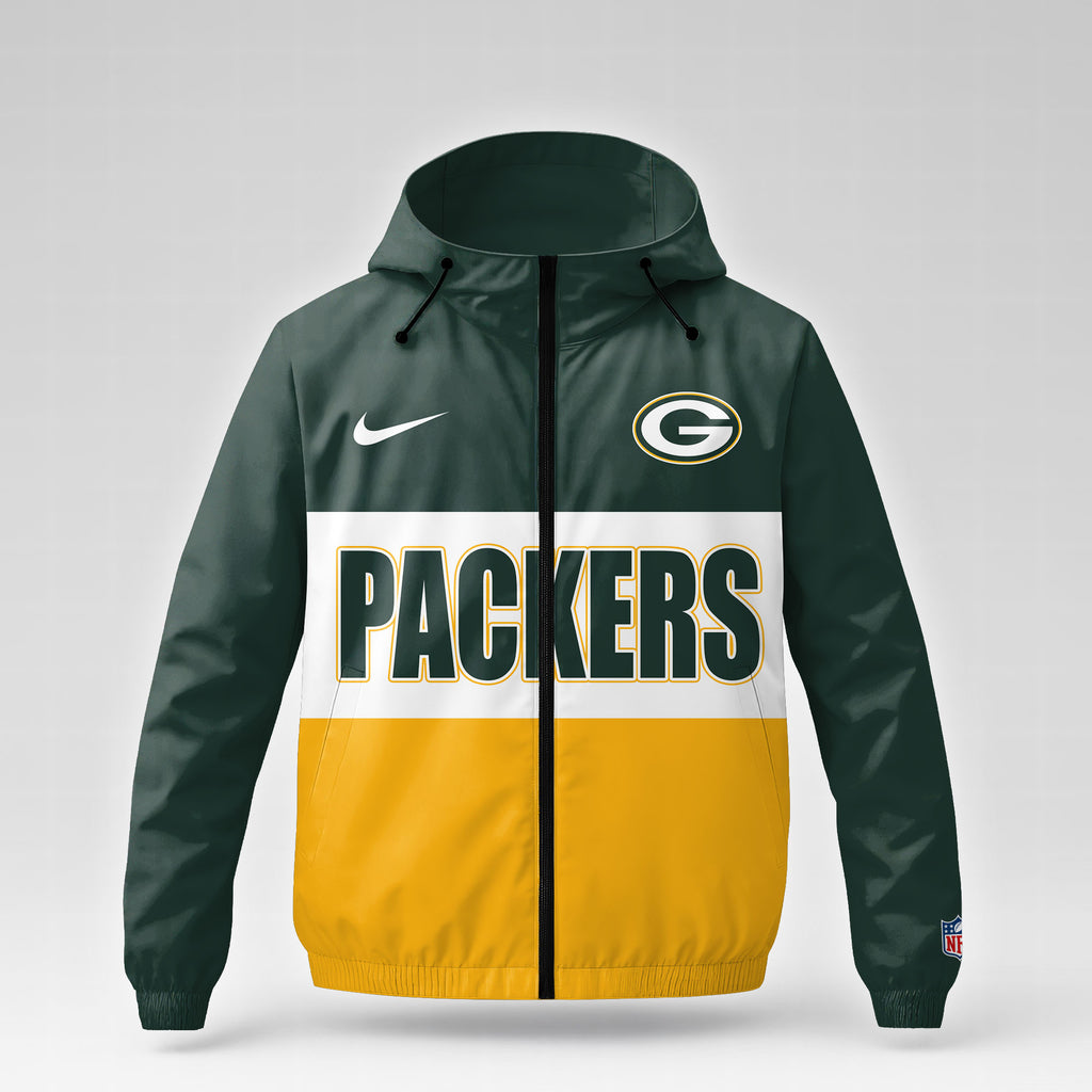 Gb.packers | Premium  Strength Through Christ Windbreaker Jacket Nf1