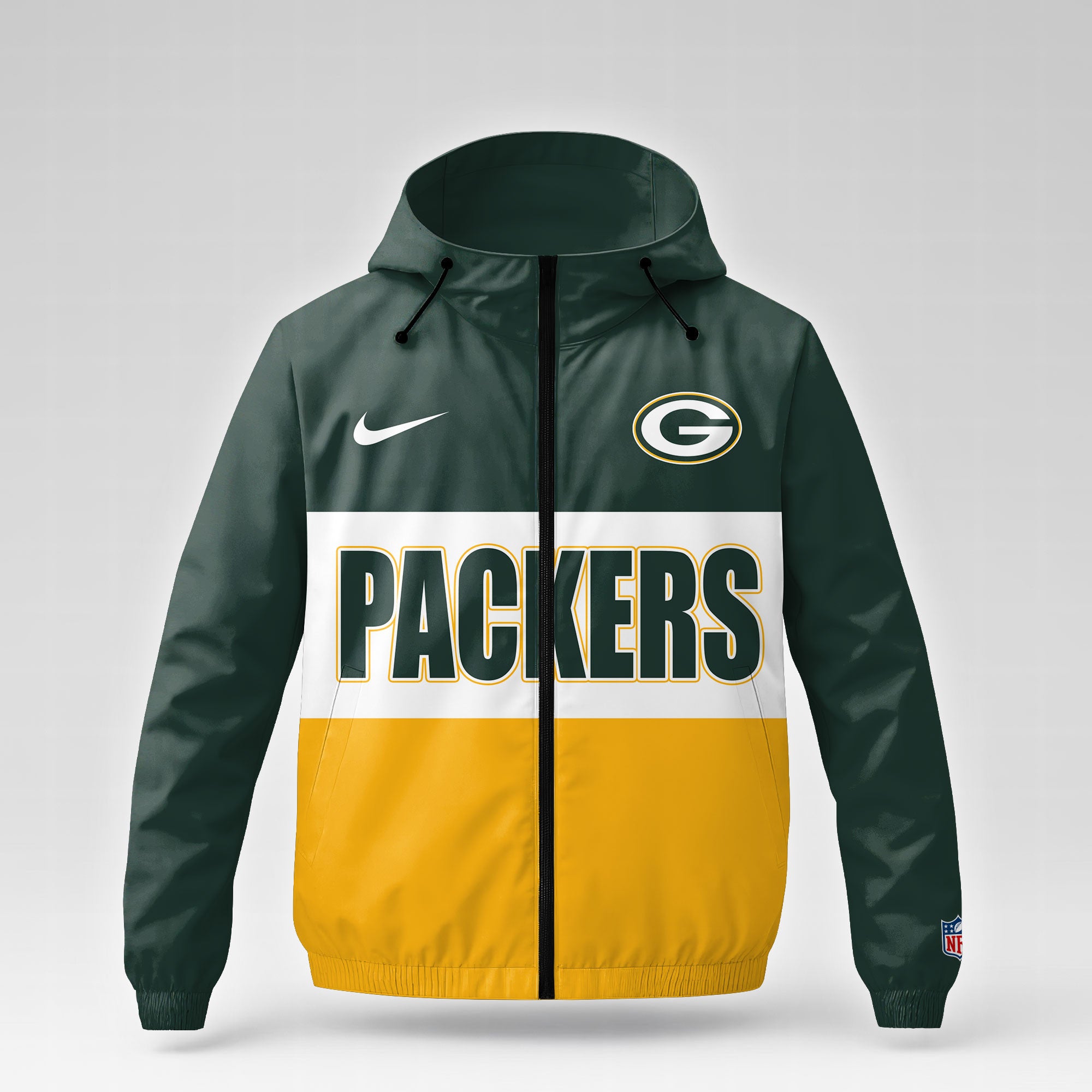 Gb.packers | Premium  Strength Through Christ Windbreaker Jacket Nf1