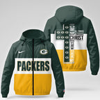 Gb.packers | Premium  Strength Through Christ Windbreaker Jacket Nf1