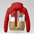 Sf.49ers | Premium  Strength Through Christ Windbreaker Jacket Nf1