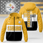 P.steelers | Premium  Strength Through Christ Windbreaker Jacket Nf1