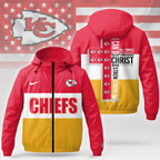 Kc.chiefs | Premium  Strength Through Christ Windbreaker Jacket Nf1