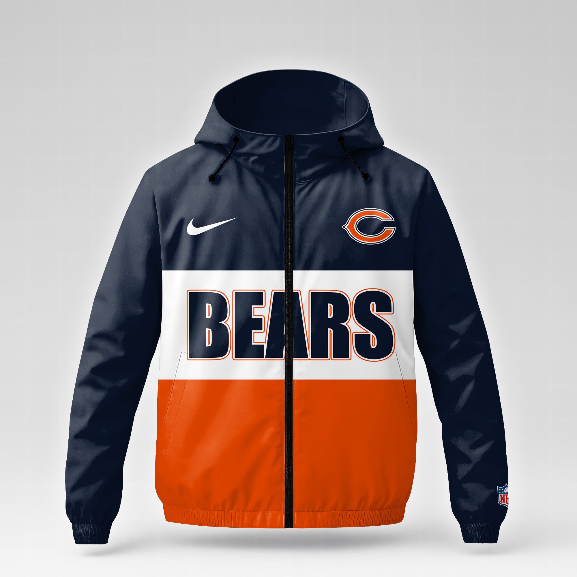 C.bears | Premium  Strength Through Christ Windbreaker Jacket Nf1