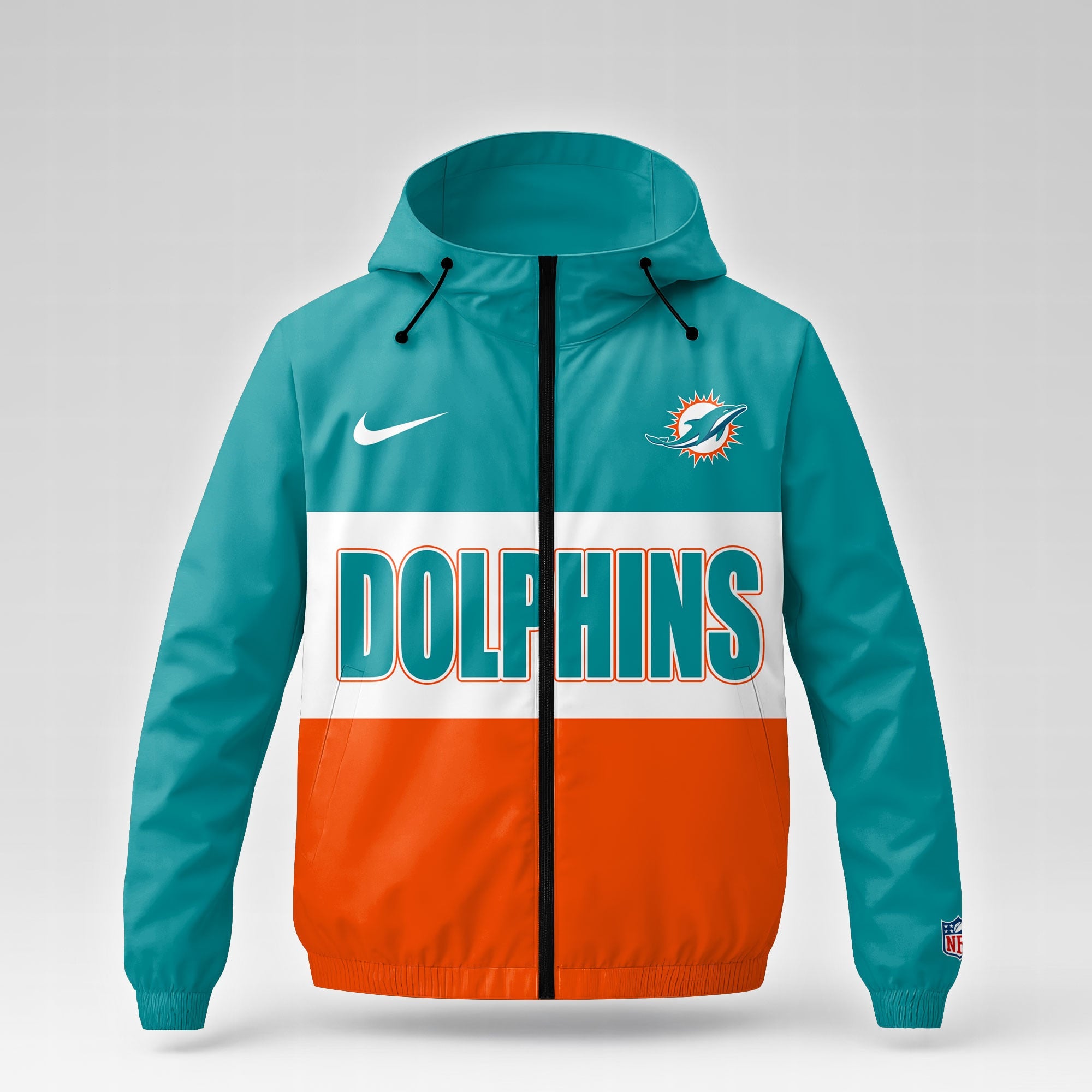 M.dolphins | Premium  Strength Through Christ Windbreaker Jacket Nf1