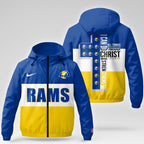 La.rams | Premium  Strength Through Christ Windbreaker Jacket Nf1