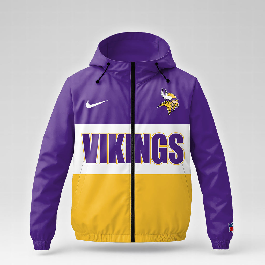 M.vikings | Premium  Strength Through Christ Windbreaker Jacket Nf1