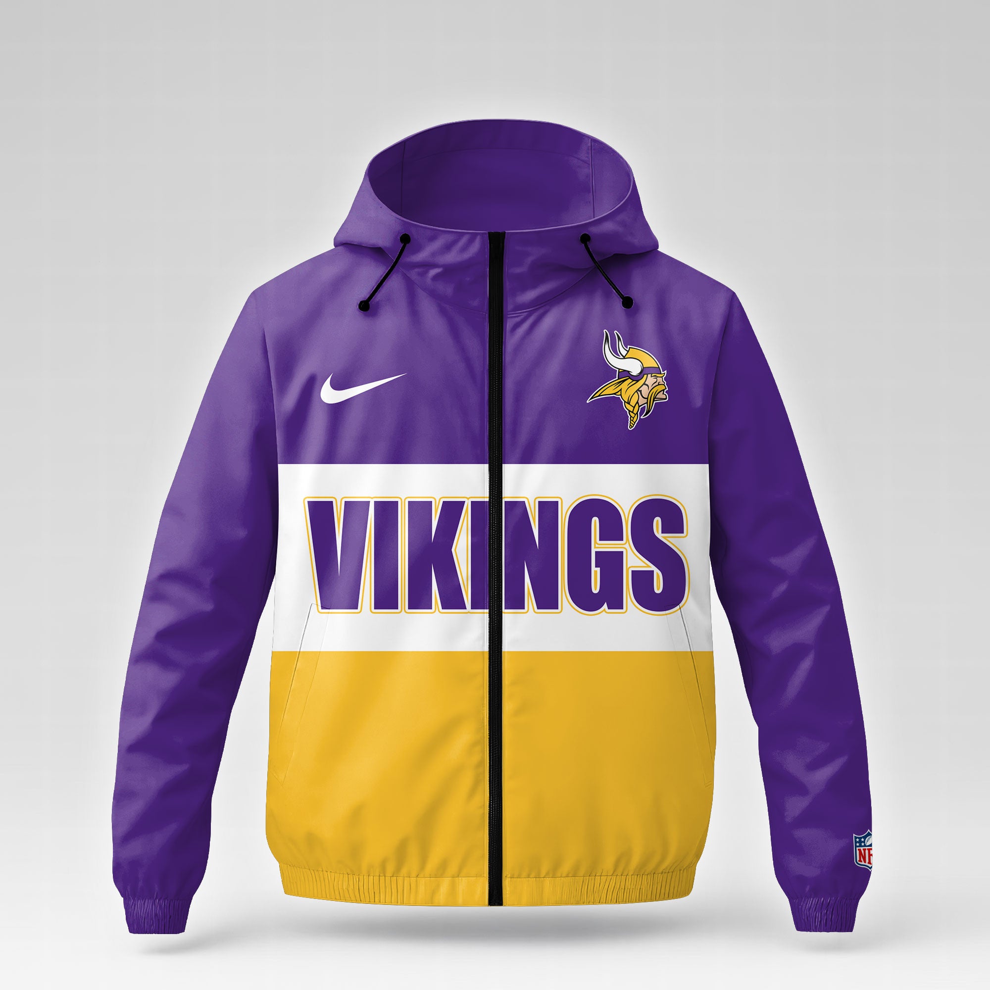 M.vikings | Premium  Strength Through Christ Windbreaker Jacket Nf1